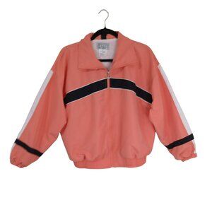IXSPA Coral Colorblock Full Zip Windbreaker Jacket Womens Small
